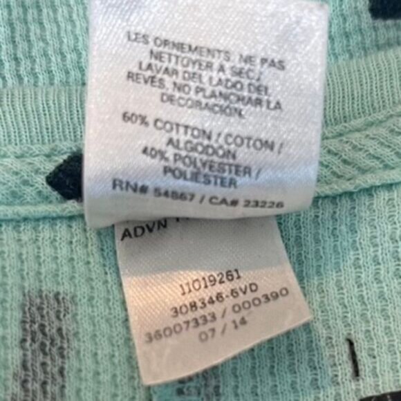 Victoria's Secret PINK Aqua/Black Waffle Knit Love Pink Onesie Sz XS - Picture 9 of 9